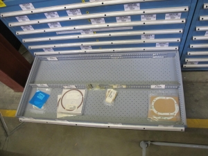 LISTA HEAVY DUTY 9-DRAWER PARTS CABINET W/ CONTENTS (W-50) LOADING & HANDLING FEE $25-